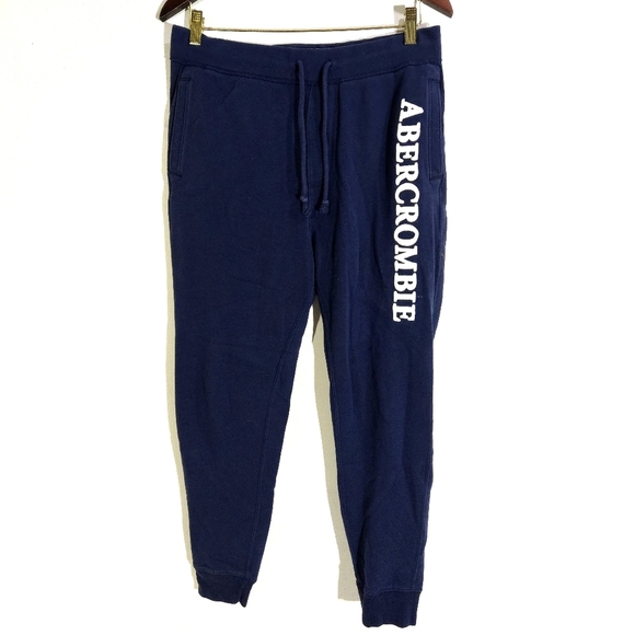 Abercrombie |  Navy Logo Joggers Sweat Pant - Picture 1 of 9